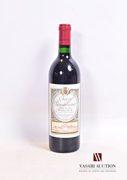 null 1 bouteille	Château RAUZAN GASSIES	Margaux GCC	1986

	Et. un peu tachée. N :...