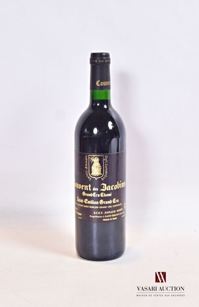 null 1 bouteille	COUVENT DES JACOBINS	St Emilion GCC	1990

	Et. très légèrement usée....