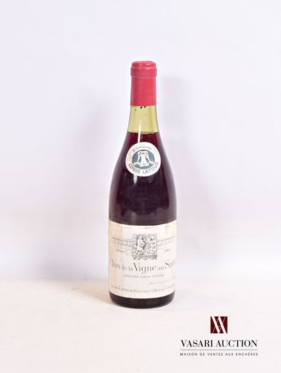 null 1 bouteille	CORTON Clos de la Vigne au Saint mise Louis Latour nég.		1964

	Et....