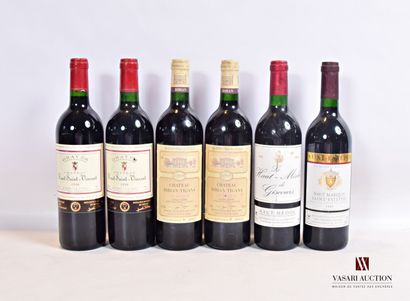 null Lot de 6 bouteilles comprenant :		

2 bouteilles	Château BIBIAN TIGANA	Listrac...