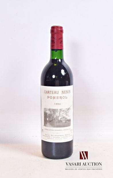 null 1 bouteille	Château NÉNIN	Pomerol	1994

	Et. un peu tachée. N : bas goulot.