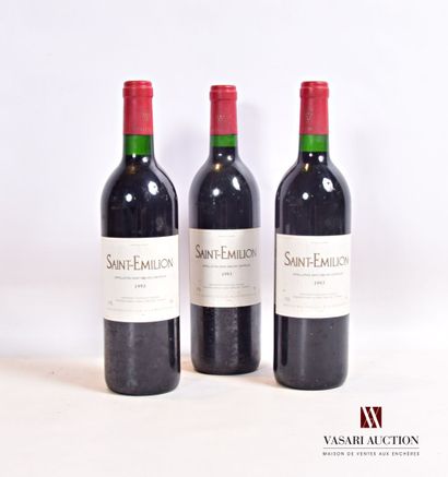 null 3 bouteilles	SAINT EMILION mise du Château Cheval Blanc		1993

	Et. un peu tachées....