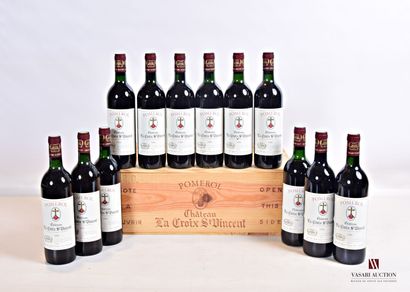 null 12 bouteilles	Château LA CROIX SAINT VINCENT	Pomerol	1986

	Et. à peine tachées...