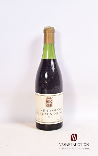 null 1 bouteille	VOSNE ROMANÉE "Les Beaux-Monts" mise Nicolas		1964

	Et. tachée....