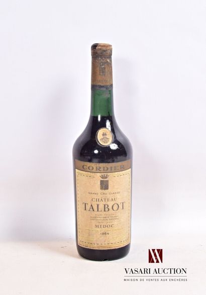 null 1 bouteille	Château TALBOT	St Julien GCC	1964

	Et. tachée. Capsule abimée....