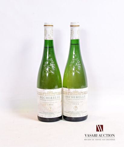 null 2 bouteilles	SAVENNIÈRES "Becherelle" mise N. Joly		1994

	Et. tachées (quelques...