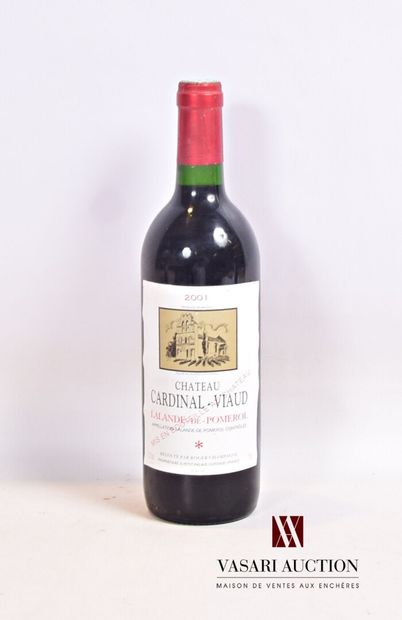 null 1 bouteille	Château CARDINAL VIAUD	Lalande de Pomerol	2001

	Et. excellente....