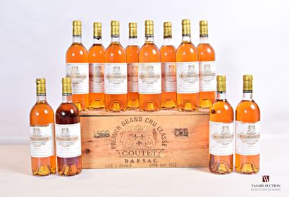 null 12 bouteilles	Château COUTET	Barsac 1er CC	1988

	Et.: 8 excellentes, 4 tachées....