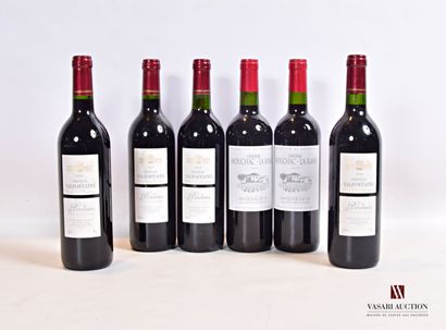 null Lot de 6 bouteilles comprenant :		

4 bouteilles	Château VALFONTAINE	Bordeaux	2009

2...