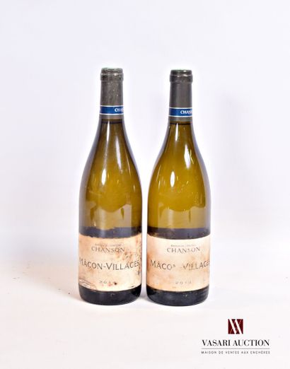 2 bouteilles	MÂCON-VILLAGES mise Chanson		2014

	Et....