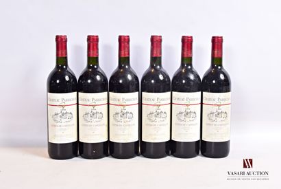 null 6 bouteilles	Château PARRICHON	Côtes de Castillon	1994

	Et. un peu tachées....