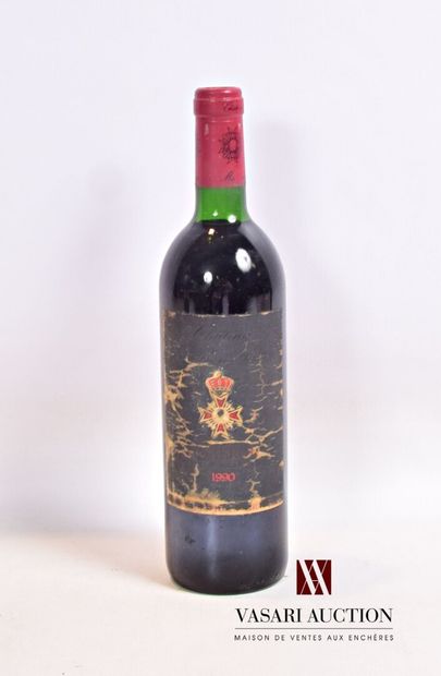 null 1 bouteille	Château LE BON PASTEUR	Pomerol	1990

	Et. très fanée (déchiffrable)....