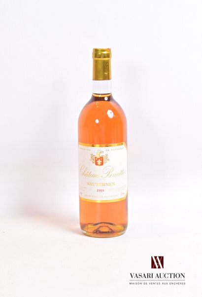 null 1 bottle Château BRIATTE Sauternes 1989

	And. a little stained. N: low nec...