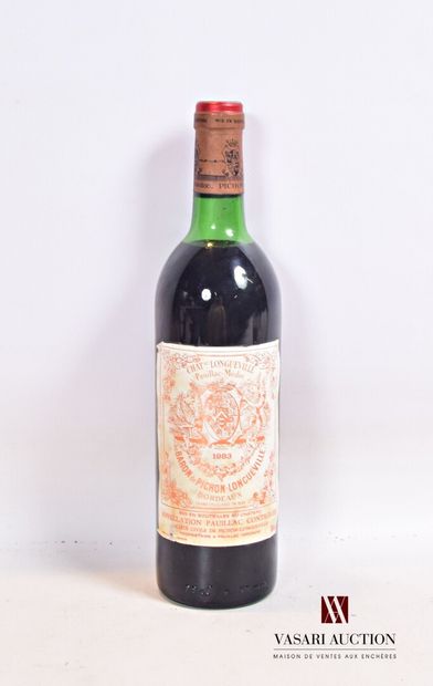 null 1 bouteille	Château PICHON LONGUEVILLE	Pauillac GCC	1983

	Et. un peu fanée...