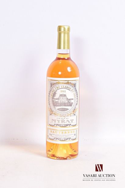 null 1 bouteille	Château DE MYRAT	Sauternes GCC	2001

	Et. excellente. N : bas g...