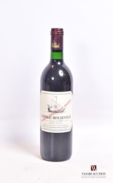 null 1 bouteille	Château BEYCHEVELLE	St Julien GCC	1990

	Et. tachée. N : bas go...