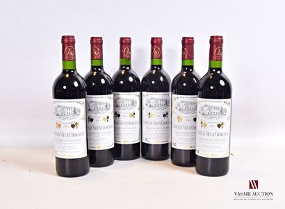 null 6 bouteilles	Château VIEUX CHAIGNEAU	Lalande de Pomerol	2001

	Et. excellentes....