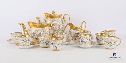 null PARIS

Part of a white and gold porcelain tea and coffee service with polychrome...