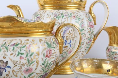 null PARIS

Part of a white and gold porcelain tea and coffee service with polychrome...