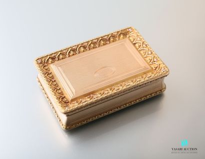 null Pink gold box 750 thousandths rectangular, the faces guilloche surrounded by...