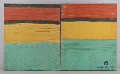 null PASSANITI Francesco (born in 1952)

Diptych: Composition red yellow and green

Oil...