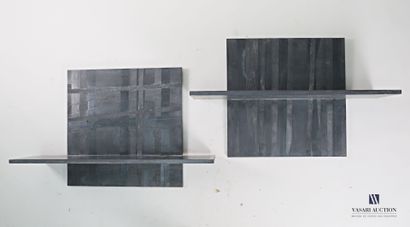  PASSANITI Francesco (born 1952) 
Pair of wall shelves in black BIFUP DUCTAL, the...
