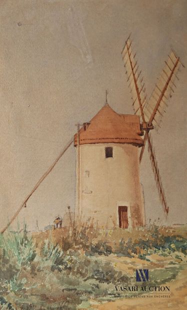 null French school of the 19th century

Mill in Pornic

Watercolor on paper

Dated...
