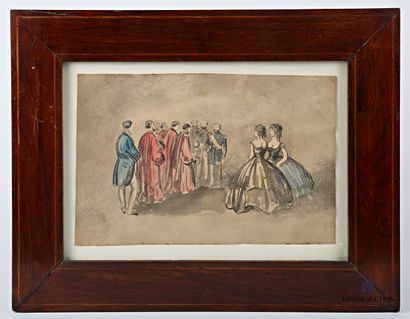 null French school of the XIXth century

Reception at the Officers

Ink wash

(some...