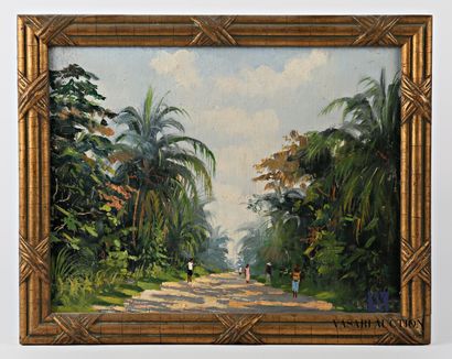 null B. ANDRE (XXth century)

Lively Road in the Islands

Oil on panel

Signed lower...