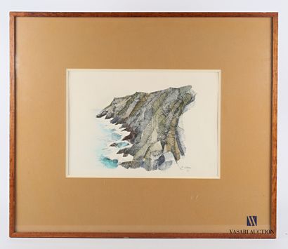 null ETAIX Pierre (1928-2016)

Cliffs by the sea

Ink and watercolor

Signed lower...