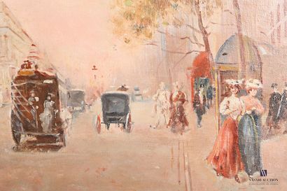 null RAGIONE Raffaele (1851-1919). 

Vue de la Porte Saint Martin à Paris

Huile...