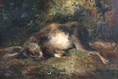 null P JUMEIS ? (XIXth century)

Dead Hare

Oil on canvas 

Signed lower left 

(pierced...