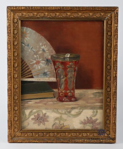 null 
by GRUYN L. (20th century)




Still life with glass overlay and fan




Oil...