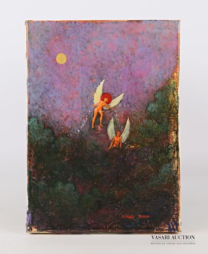 null BRAEM Georges (1931-1998)

Two angels 

Oil on canvas

Signed lower right 

22...