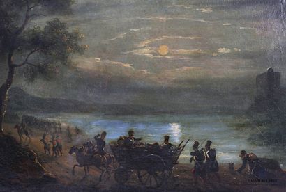 null CASSARD François Alphonse (1787-1842)

The departure of the troops in the moonlight

Oil...