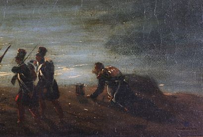null CASSARD François Alphonse (1787-1842)

The departure of the troops in the moonlight

Oil...