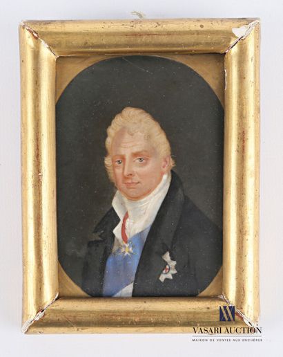 null École anglaise du XIXème siècle

Portrait d'homme à l'ordre de la Jarretière

Miniature...