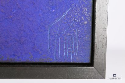 null MITAU Max (né en 1950)

Composition abstraite en bleu

Technique mixte sur panneau

Signée...