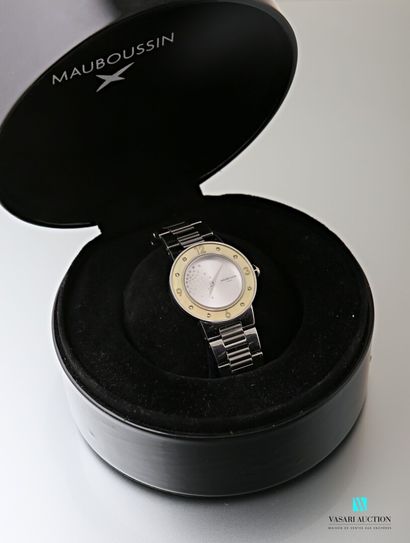 null Mauboussin, steel lady's wristwatch model "Amour le jour se lève", round case,...