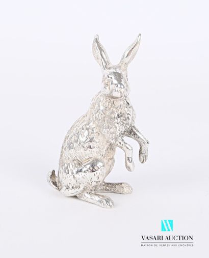 null Silver subject representing a sitting hare 

Weight : 125 g - Height. Height...