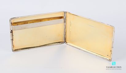 null Lancel silver cigarette case, the plates decorated with horizontal and vertical...
