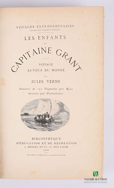 null VERNE Jules - Les enfants du capitaine Grant - Paris Bibliothèque d'éducation...