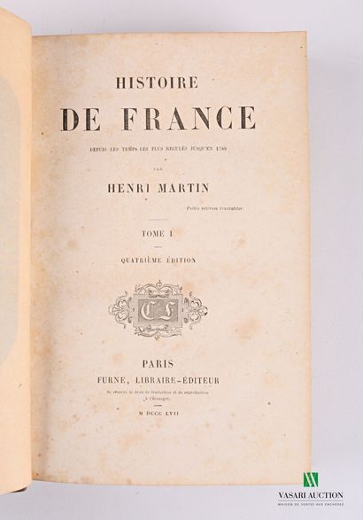 null [HISTOIRE]

MARTIN Henri - Histoire de France - Quatrième édition - Paris, Furne,...