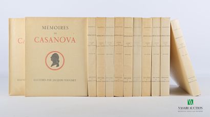 null CASANOVA - Memoirs - Volume 1 to 12 - Paris, Paul Cotinaud, Editions du Rameau...