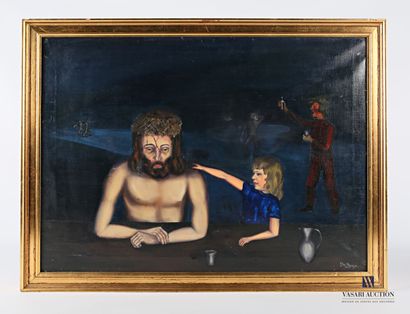null DELHAYE (20th century)

What have they done with my blood?

Oil on canvas

Signed...