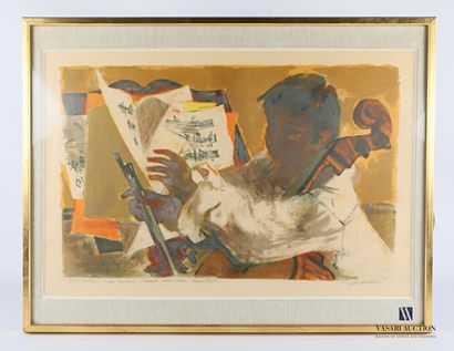 null École moderne du XXème siècle

Enfant jouant du violoncelle

Lithographie en...