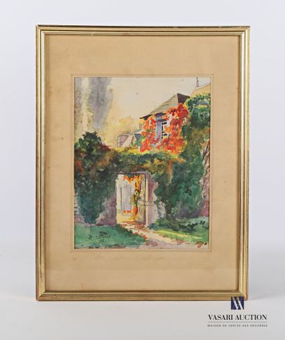 null 
Lot comprising eight framed pieces and two under glass including a reproduction...