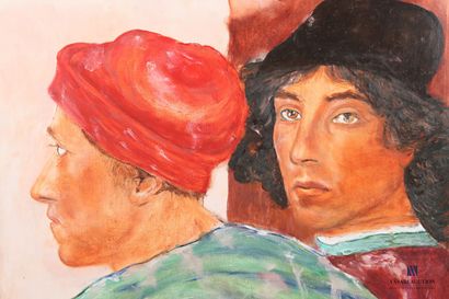 null ANONYME du XXème siècle

Copie d'un autoportrait de Filippino Lippi 

Gouache...