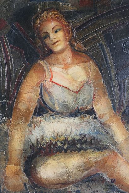 null POLIMENO Paolo (1919-2007)

Portrait de danseuse de cabaret

Huile sur toile

Signée...