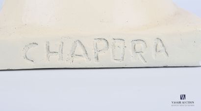 null CHAPORA (XXème siècle)

Tête anthropomorphe décoré de motifs en spirale

Plâtre...